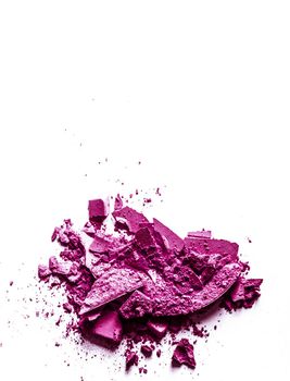 Beauty texture, cosmetic product and art of make-up concept - Crushed eyeshadows isolated on white background