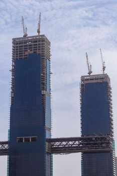Dubai, UAE - 07.10.2021 Image of One Zabeel project under construction