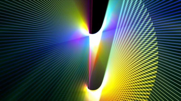 colorful geometric bright lines of abstract background, 3D rendering