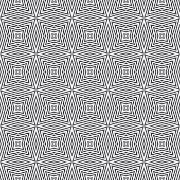 Geometric seamless pattern. Black symmetrical kaleidoscope background. Hand drawn geometric seamless design. Textile ready neat print, swimwear fabric, wallpaper, wrapping.