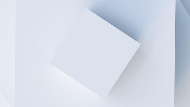 White cubes abstract background. 3d illustration. Background for your design