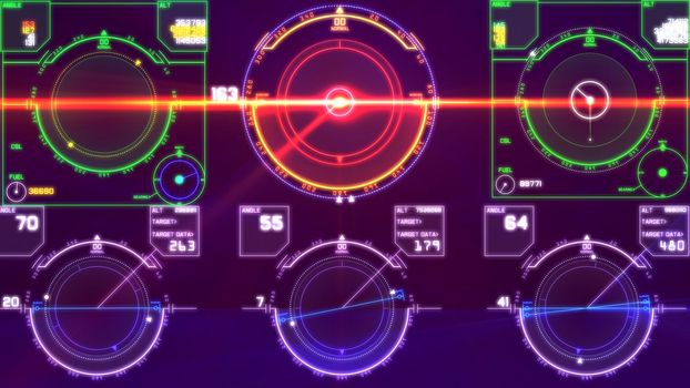 flight control panel instrument navigation light illustration