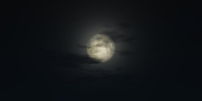 full moon at night night sky, illustration 3d render