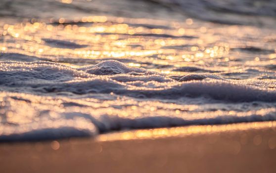 wave splash sea beach macro, close up