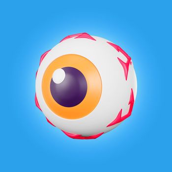 3d rendering of halloween eyes icon
