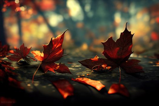 autumn leaves 5. High quality 3d illustration