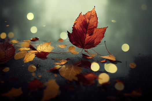 autumn leaves 12. High quality 3d illustration