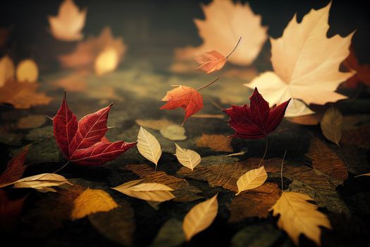 autumn leaves 6. High quality 3d illustration