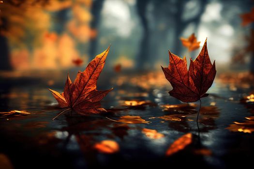 autumn leaves 2. High quality 3d illustration