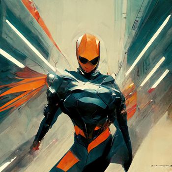 Manga speed frame, superhero action. High quality illustration