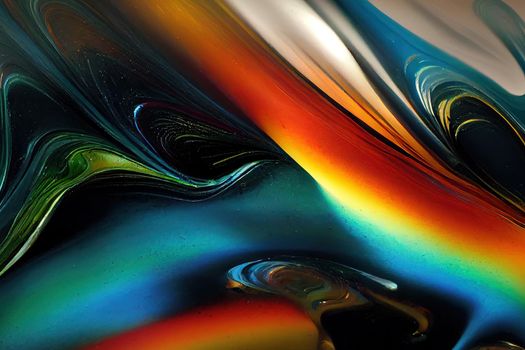 abstract glass, rainbow distortion. High quality 3d illustration