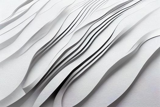Abstract of white lines background, minimal dynamic shape, 3d rendering. High quality 3d illustration