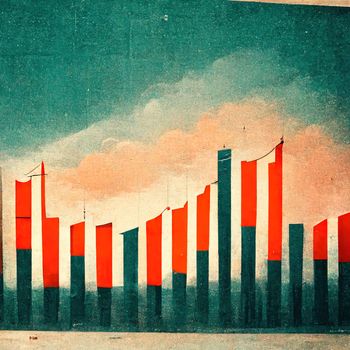 Stock market trend. High quality 3d illustration