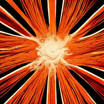 Radial orange speed lines for comic books, Explosion, anime style. High quality illustration