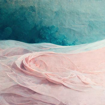 Abstract pastel pink color paint with pastel blue background, Fluid composition with copy space. Minimal natural luxury