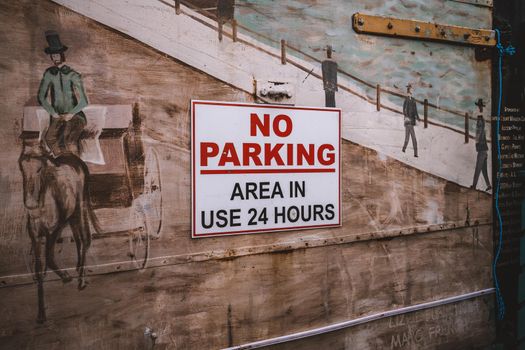 No parking area, in use 24 hours. High quality photo