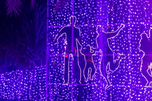 Dubai,UAE - 05.11.2021 - Illuminated installations at Dubai garden glow