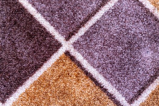 Geometric design carpet texture background closeup