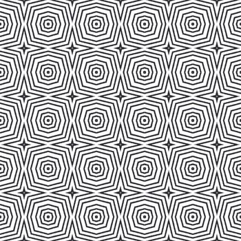 Chevron stripes design. Black symmetrical kaleidoscope background. Textile ready lively print, swimwear fabric, wallpaper, wrapping. Geometric chevron stripes pattern.