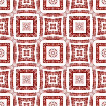 Striped hand drawn pattern. Wine red symmetrical kaleidoscope background. Textile ready cute print, swimwear fabric, wallpaper, wrapping. Repeating striped hand drawn tile.
