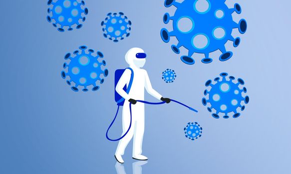 Dangerous corona virus. Pandemic risk concept. 3D illustration