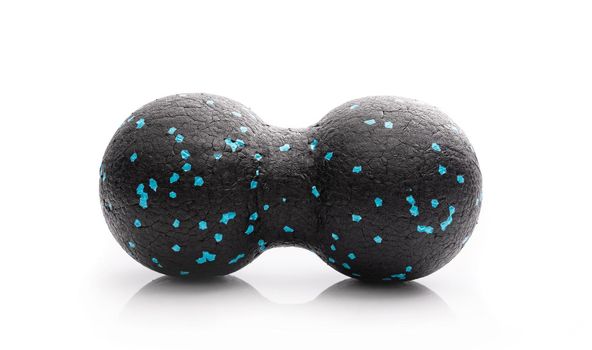 Massage therapy balls for muscle relaxation and spine after training or injury. Medical equipment for back recovery and stress relief