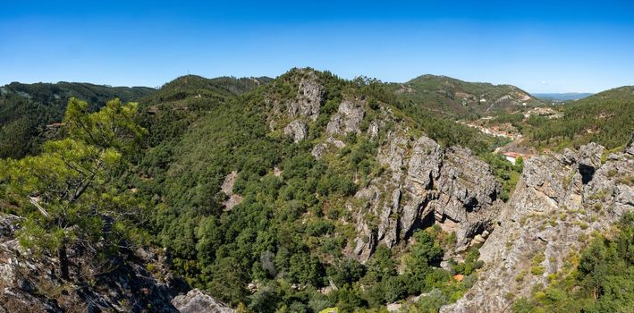 View of the landscape at Fragas de Sao Simao in Figueiro dos Vinhos, Portugal.