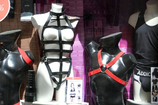 Benidorm, Alicante, Spain- September 11, 2022: Gay Fetish Underwear showcase in Benidorm