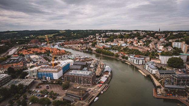 aerial view of Bristol, United Kingdom. High quality photo