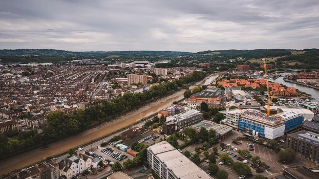 aerial view of Bristol, United Kingdom. High quality photo