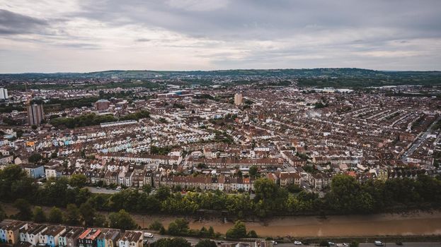 aerial view of Bristol, United Kingdom. High quality photo