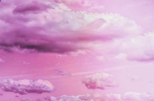 Magical dream, nature backdrop and spiritual holiday concept - Dreamy surreal sky as abstract art, fantasy pastel colours background for modern design