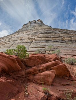 Majestic rocky mound in Zion National Park Utah