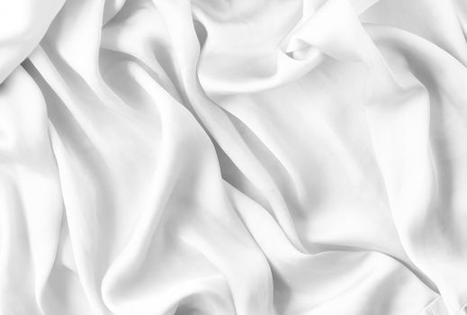 Fashion brand, elegant fabric and girly glamour concept - Luxury white soft silk flatlay background texture, holiday beauty abstract backdrop