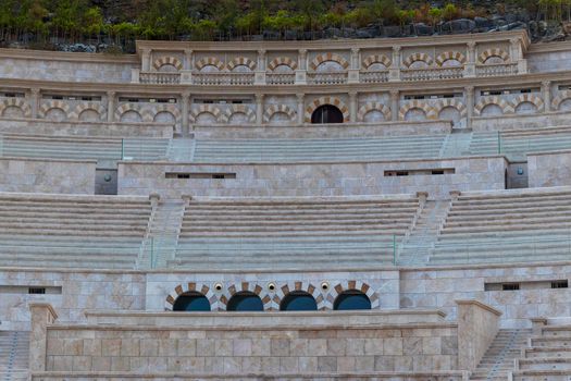 Sharjah, UAE - 07.20.2021 - Sharjah amphitheatre, Khor Fakkan area