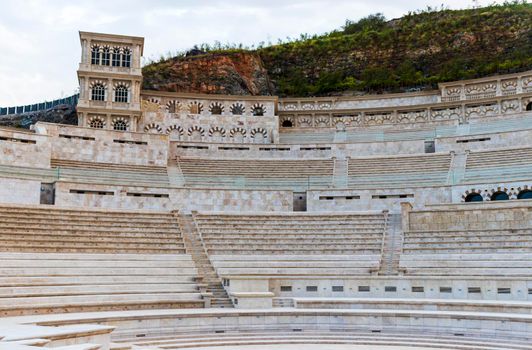 Sharjah, UAE - 07.20.2021 - Sharjah amphitheatre, Khor Fakkan area