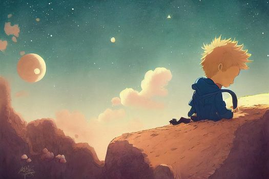 Le Petit Prince Illustration. High quality 3d illustration