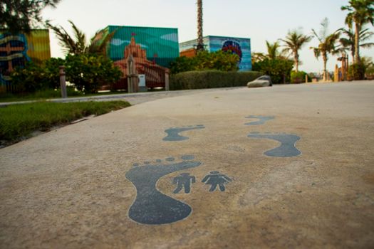 Path walk in La Mer beach, Dubai, UAE. Outdoors