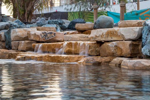 Water feature in La Mer beach, Dubai, UAE. Outdoors