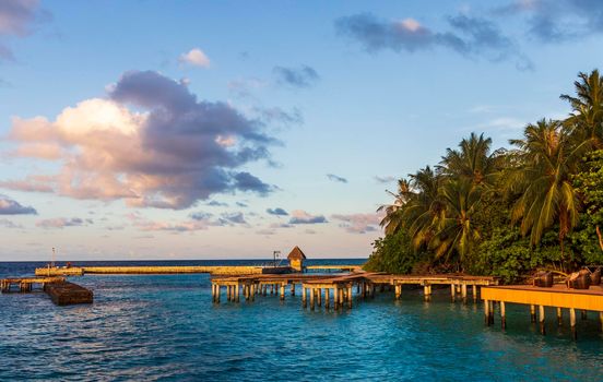 Shot of a tropical island.