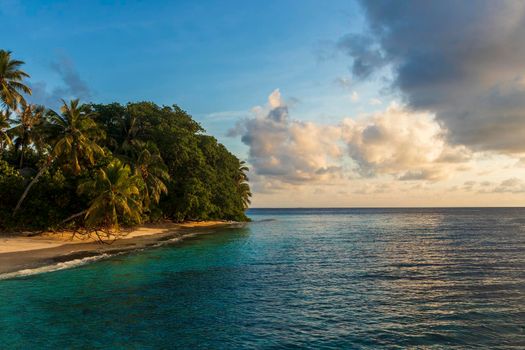 Shot of a tropical island.