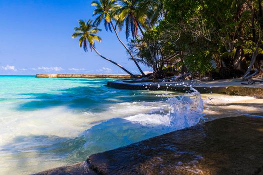 Shot of a tropical island.