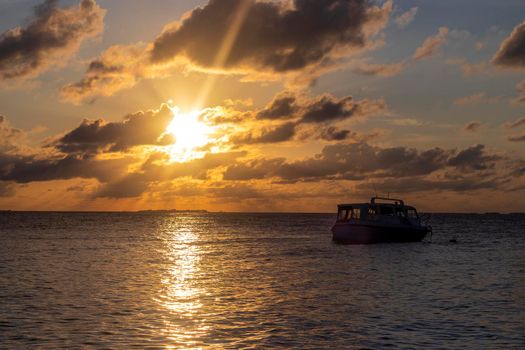 Dramatic sunrise over the sea