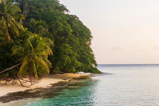 Shot of a tropical island.