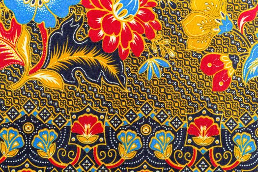 Batik sarong pattern background in Thailand, traditional batik sarong in Asian.