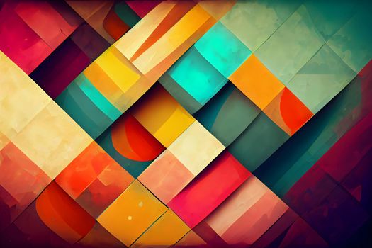 abstract flat colorful geometric background, neural network generated art. Digitally generated image. Not based on any actual scene or pattern.