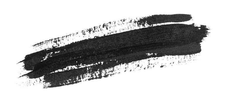 Black Brush Stroke isolated on white background