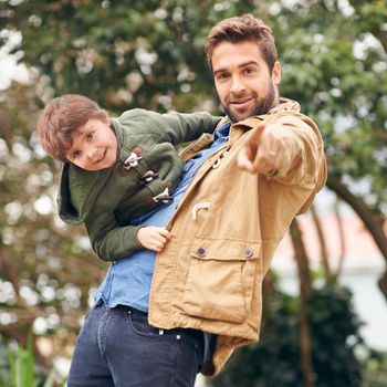 My dad and best friend. a father and son enjoying a day outdoors