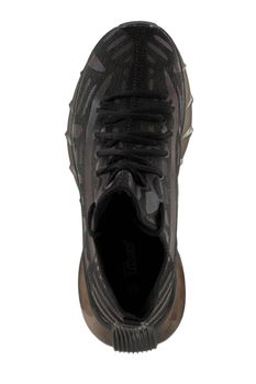 Black rag sneaker on a white background.