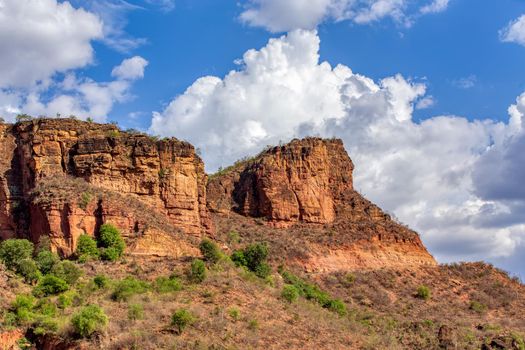 Beautifu highland landscape in Oromia Region. Ethiopia wilderness landscape, Africa.